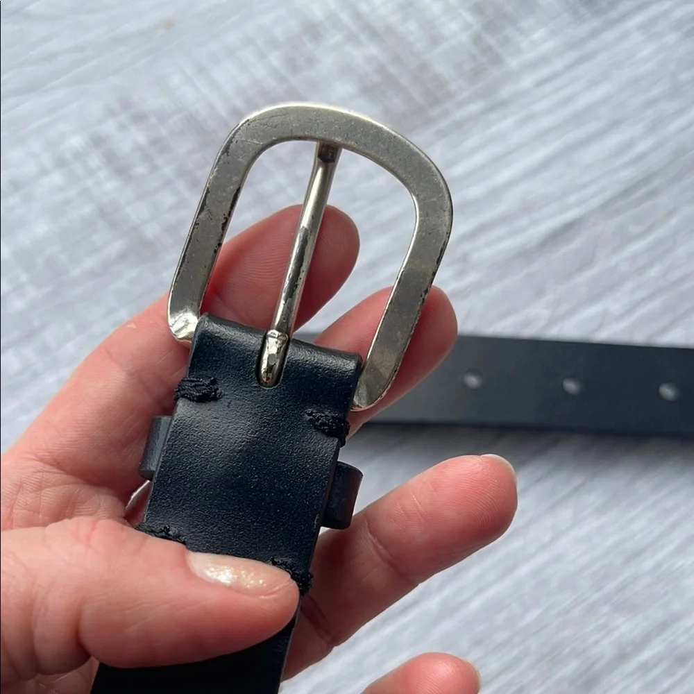 J. Crew Factory Kids Leather Black Belt, size XL.